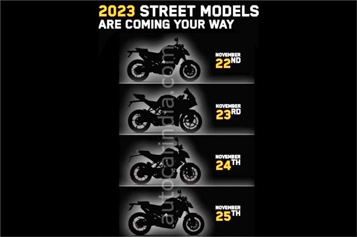 Four new KTM bikes incoming.